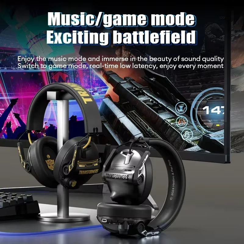 TRANSFORMERS Bumblebee Headphones Gaming Headset Music Earphones for PS4 Play Station 4 Game PC Chat Computer Dual Mode TF-G03