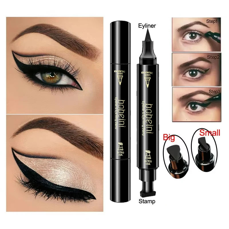 Big Stamp Seal Liquid Eyeliner Pen Waterproof Fast Dry Black Eye Liner Pencil With Eyeliner Cosmetic Double-ended Eyeliner 250627