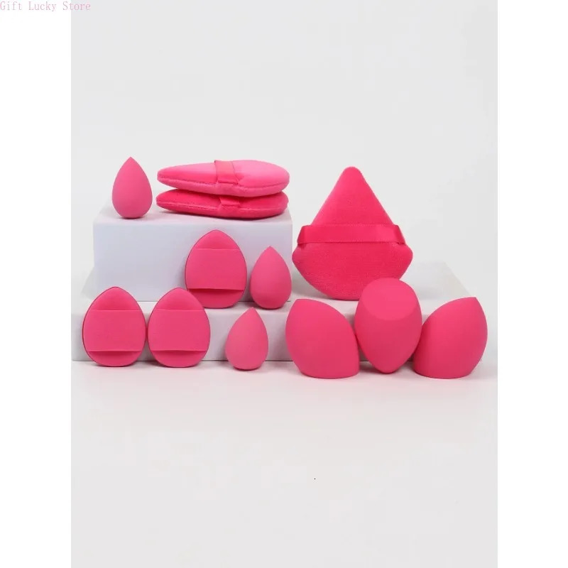 12-Piece All-Purpose Makeup Sponge Set Made of Loose Powder Puffs Mini Air Cushion Puffs Beauty Eggs and 3 Mini Beauty 250625