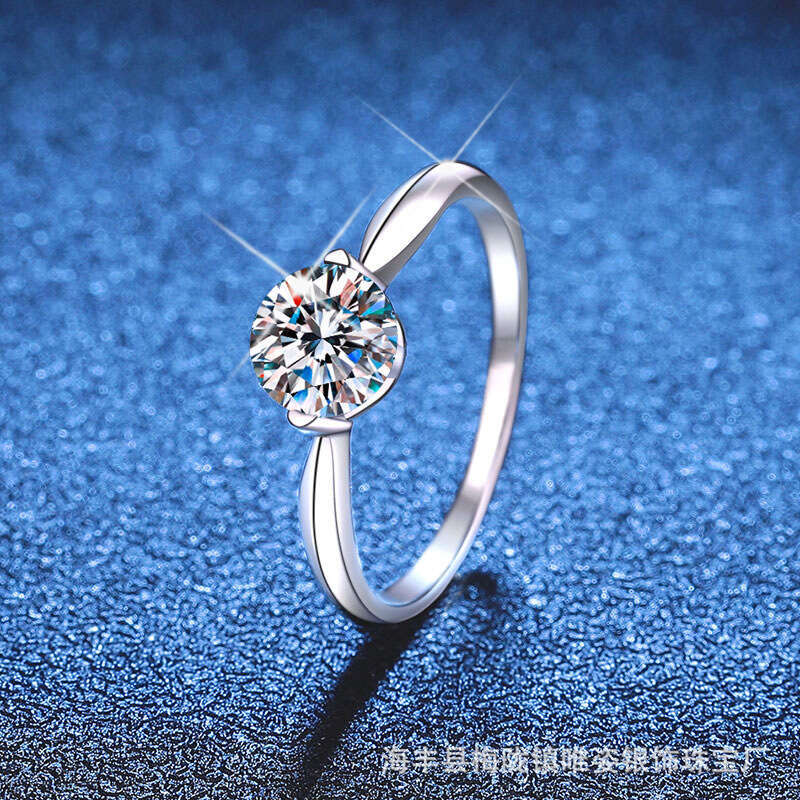 S925 Pure S925ilver S925mall WaiS925t S925panning Galaxy High-end PropoS925al 1 caratS925 MoiS925S925anite Ring 100