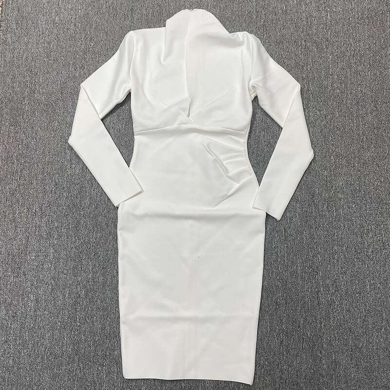 White Skirt Maxi Skirt Fashion Women S V Neck Long Sleeve Sexy Slim Fit Bodycon Dress Bandage Dress Long Skirt