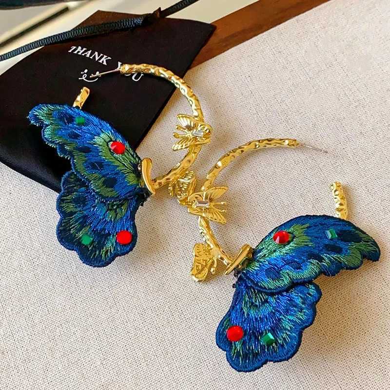 Butterfly Temperament Circular Earrings Design Luxury Jewelry Wholesale Y250704