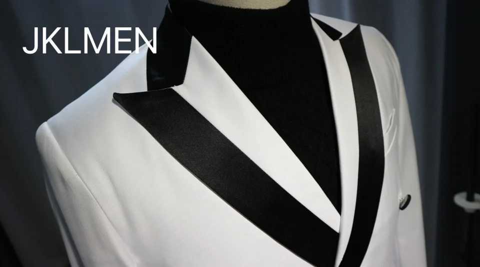 2023 New Tailored White Double Breasted Men Suits Top Lapel Tuxedo Slim Fit Male Costume For Men Groom Two Pieces Prom Sets X250704