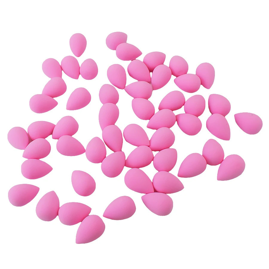 50pcs Mini Beauty Sponge Egg Water Drop Small Makeup Egg powder puff Dry Wet Combined Cosmetic Tools With Storage Box 250625