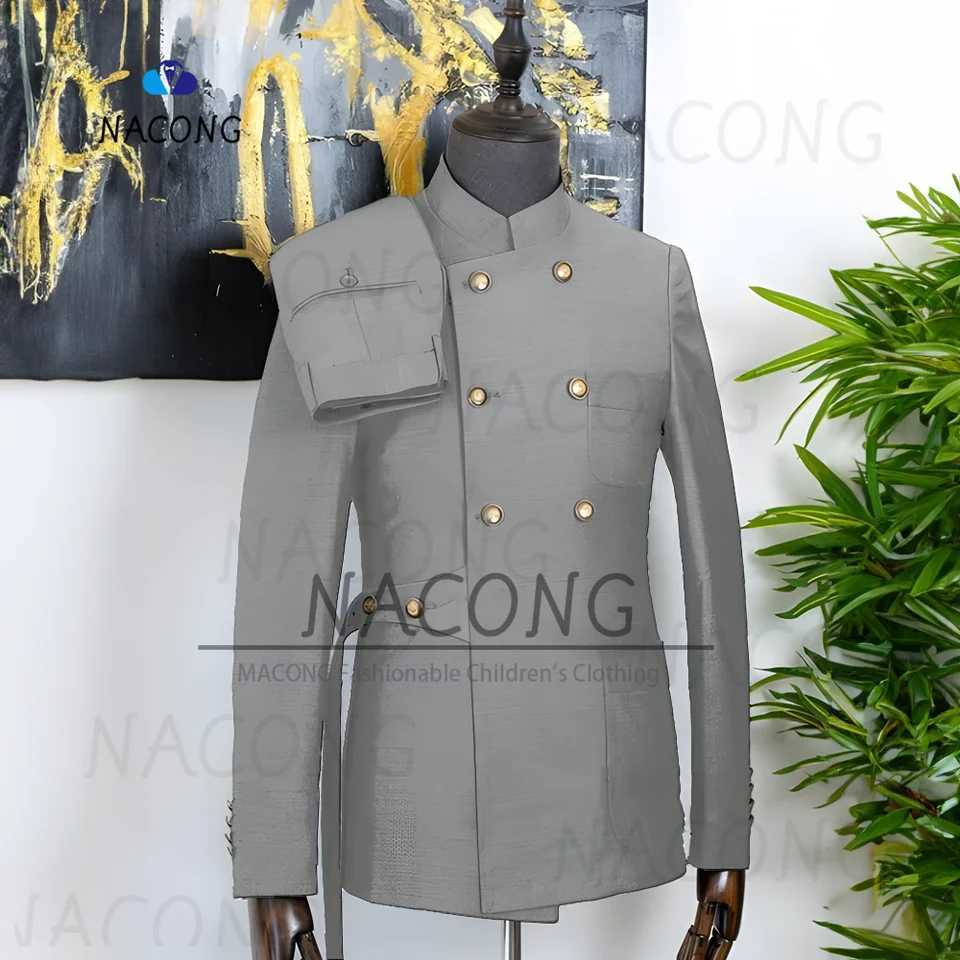 Mens Double Breasted Two Piece Suit Formal Jacket Pants Party Wedding Mens Suit Jacket X250704
