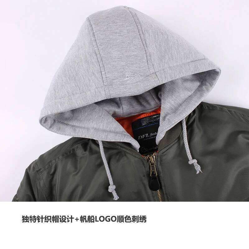 2023 Winter Oversized Ma-1 With Hooded Streetwear Hip Hop Army Military Coats Clothes Bomber Flight Air Force Pilot Jacket Men 250703