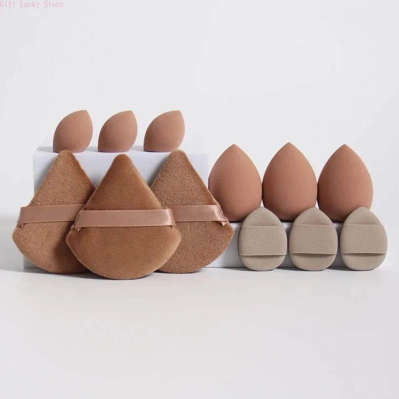 12-Piece All-Purpose Makeup Sponge Set Made of Loose Powder Puffs Mini Air Cushion Puffs Beauty Eggs and 3 Mini Beauty 250625