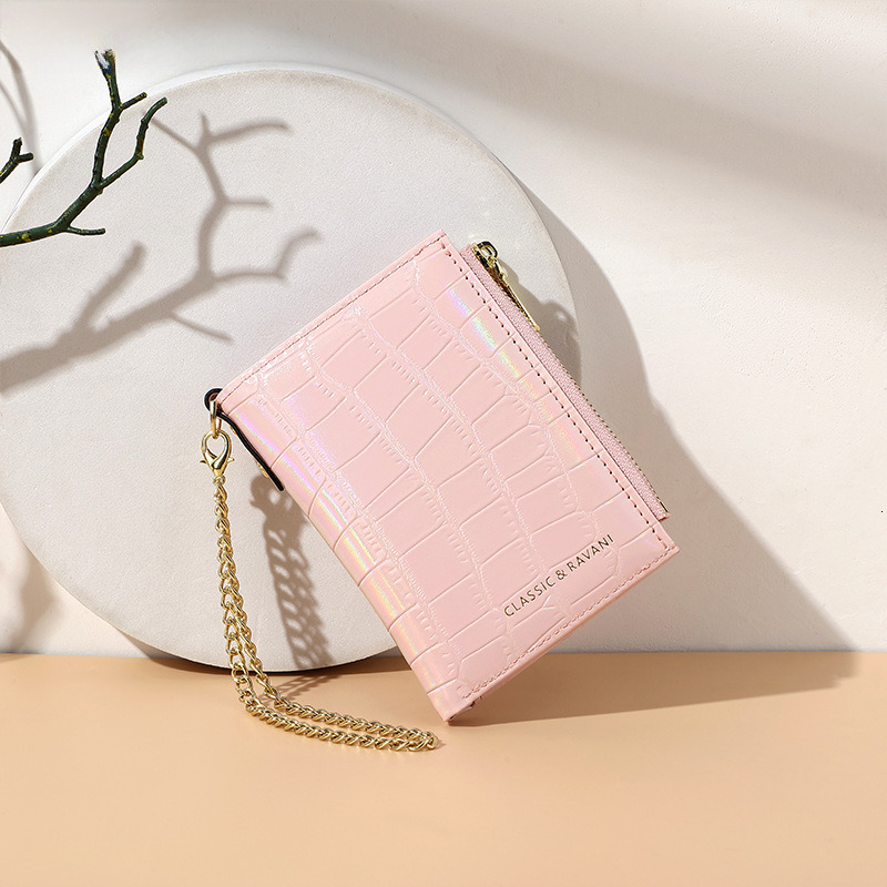 Free Shipping Designer Bag Women's Wallet Short Crocodile Pattern Card Holder Spring Women's High-end Wallet Zipper Coin Purse Wholesale