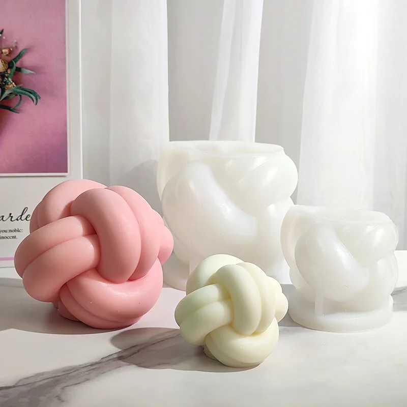 3D Cute Knot Silicone Candle Mold Making Wool Ball Candle Mold Soap Gypsum Resin Products Home Luxury Decoration Handmade Gifts W250704