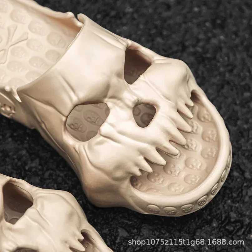 2K House Slippers Women Cloud Summer Soft Sandals Skull Flip Flops Men Male Demon Thick Flat Platform Non-Slip Home Slides Men W250704