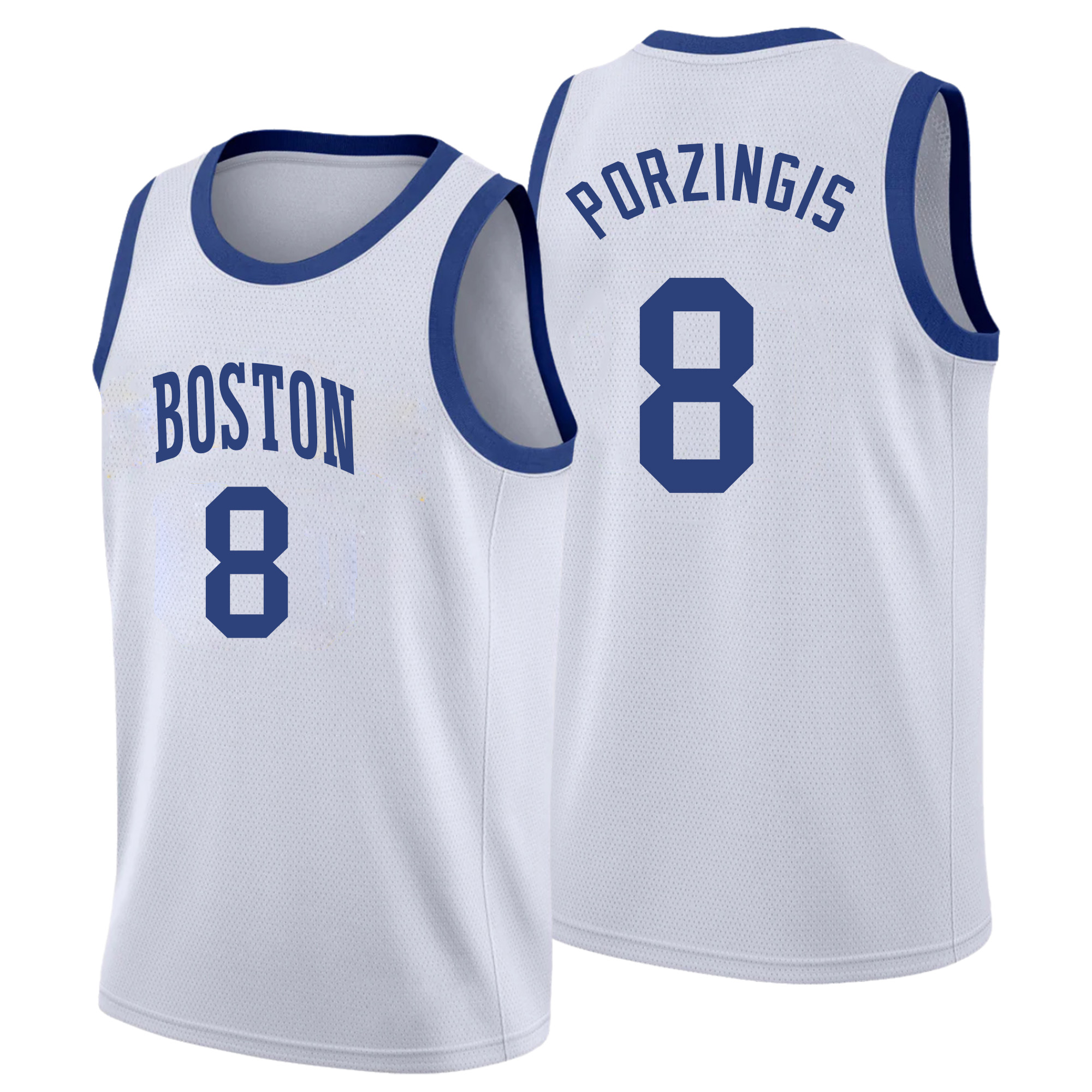 Embroidered Polyester Sports Basketball Jersey Crew Neck Loose Fit Basketball Tank Top For Daily And Training Wear
