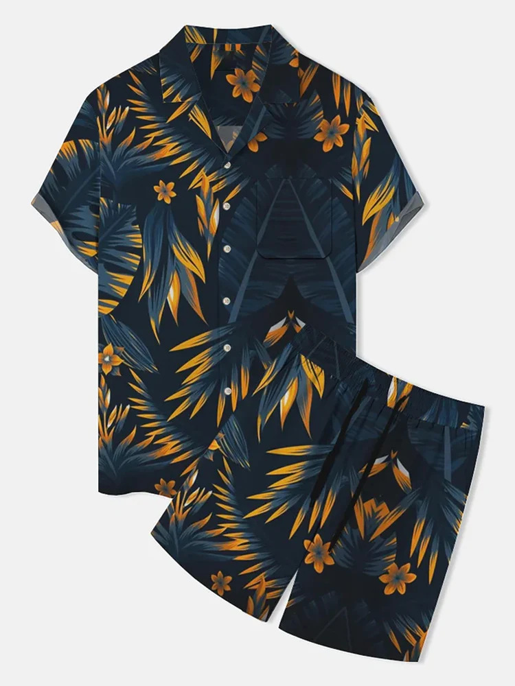 Mens Beach luxury Designer Tracksuits Summer Suits T Shirt Seaside Holiday Shirts Shorts Sets Man men Luxury Set Outfits Sportswears Tracksuit 2 piece
