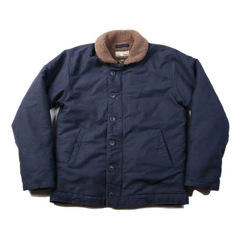 NON STOCK USN N-1 Deck Jacket Sherpa Lining Military Style Men Warm Coat 3 Colors 250703
