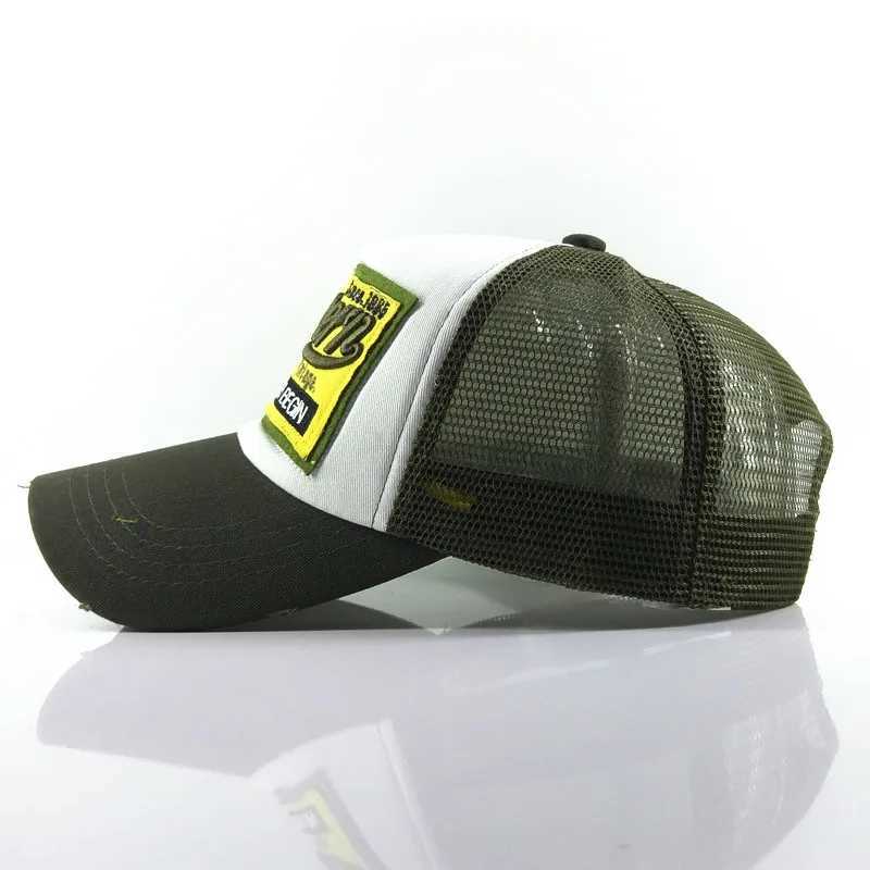Summer Mesh Trucker Hat For Men Wen Retro Letter Baseball Cap Adjustable Outdoor Sun Visors Hip Hop Snapback Bonnet y2k X250704