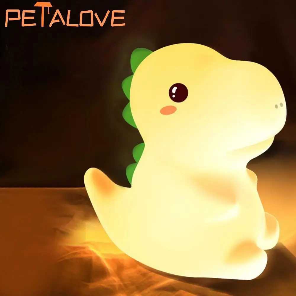 Night Light Cute Animal Panda Rabbit Duck Lovely Silicone Lamp Cloud Star Christmas Gift for Kids USB Recharge Warm Soft LightXJ250703