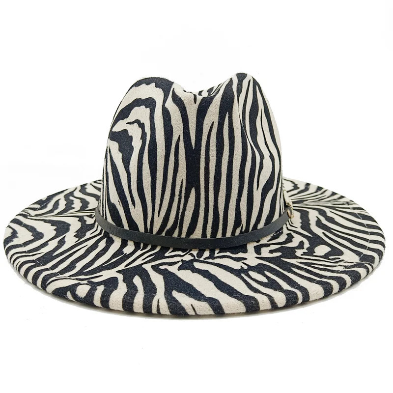 Hip-hop fedora hat zebra pattern LOVE accessories jazz hat lovers hat stage unisex autumn and winter hat 250701