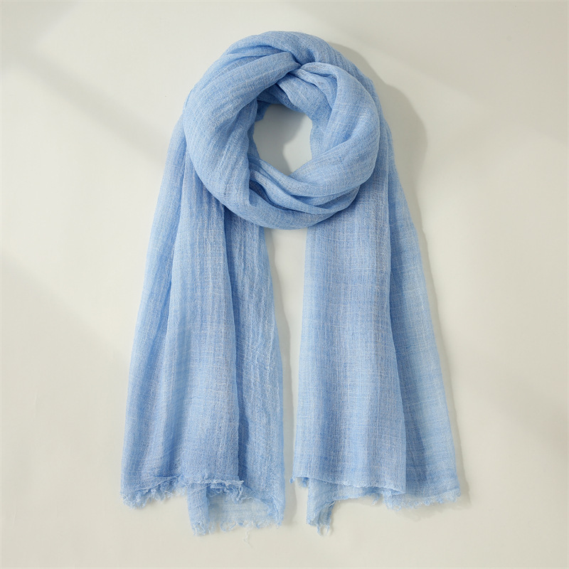 K1233 Wool scarf 2025 new autumn and winter solid color scarf wholesale medium and long style fashionable shawl neck scarf for women