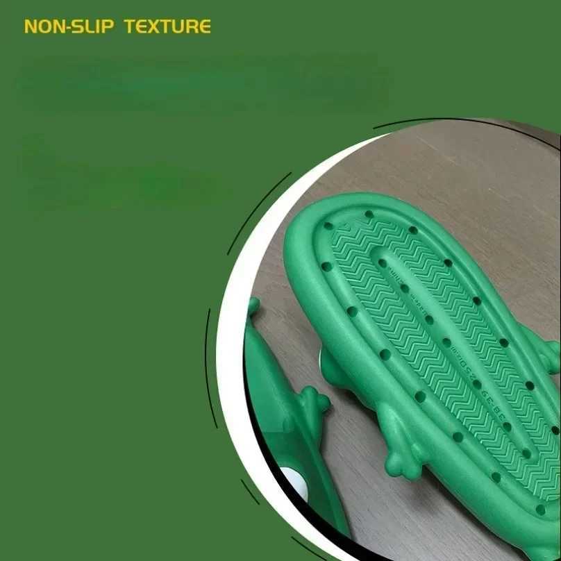 frog flip flops house slippers cloud woman sandals soft sole beach non-slip home shoes platform weird female slides men male W250704