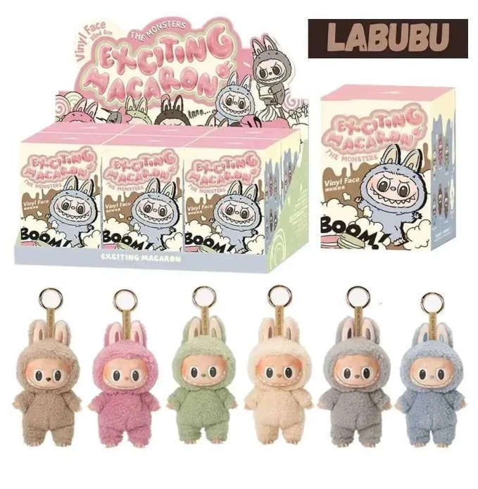 plush Popmart Hot Anime Figure Kawaii Monsters Labubu Have A Seat Series Vinyl Face Doll Model Toy Blind Box Keychain