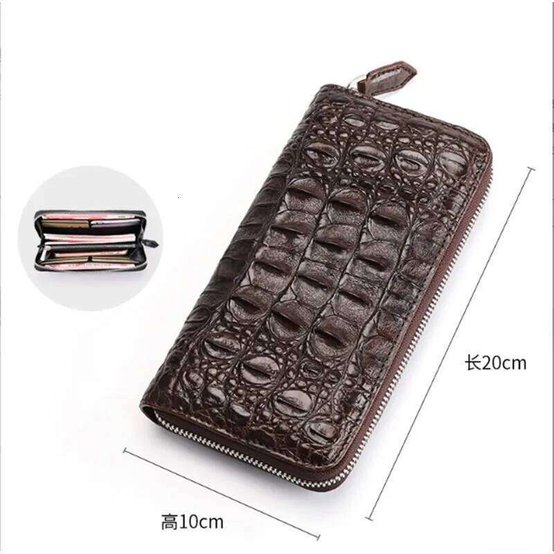 Luxurious designer genuine crocodile leather handbags, small handbags, long wallets, men's bags