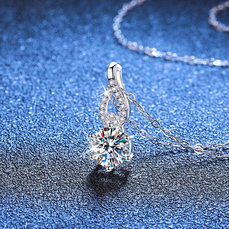 S925 Pure S925ier Gourd Pendant S925imple Korean S925tyle Clavicle for Women 1 caratS925 Chain MoiS925S925anite Necklace a5a