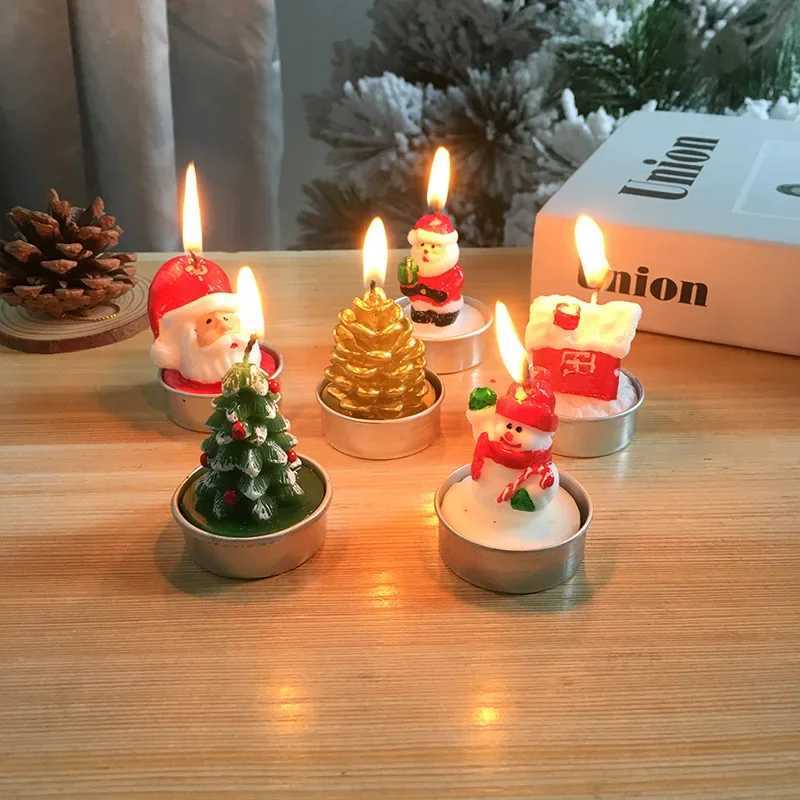 3pcs Creative Christmas Snowman Gingerbread Man Christmas Candle Aromatherapy Gift Set Home Decoration Handmade Birthday Gifts W250704