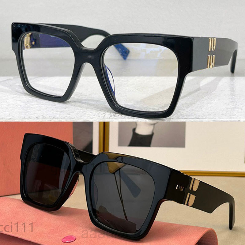 miuly sunglasses Iu Glimpse Square Optical Frame Symbol Occhiali Lettura Designer Optical Glasses Reading Fashion Men Women V 04 Black Acetate Sungl NZYH