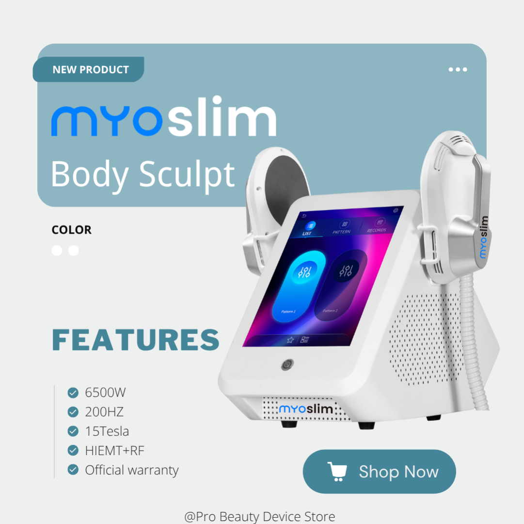 MYOSLIM 6500W 15Tesla Fat Removal Contouring Muscle Electric Stimulation Ems Body Sculpt Slimming Muslim Sets Machine