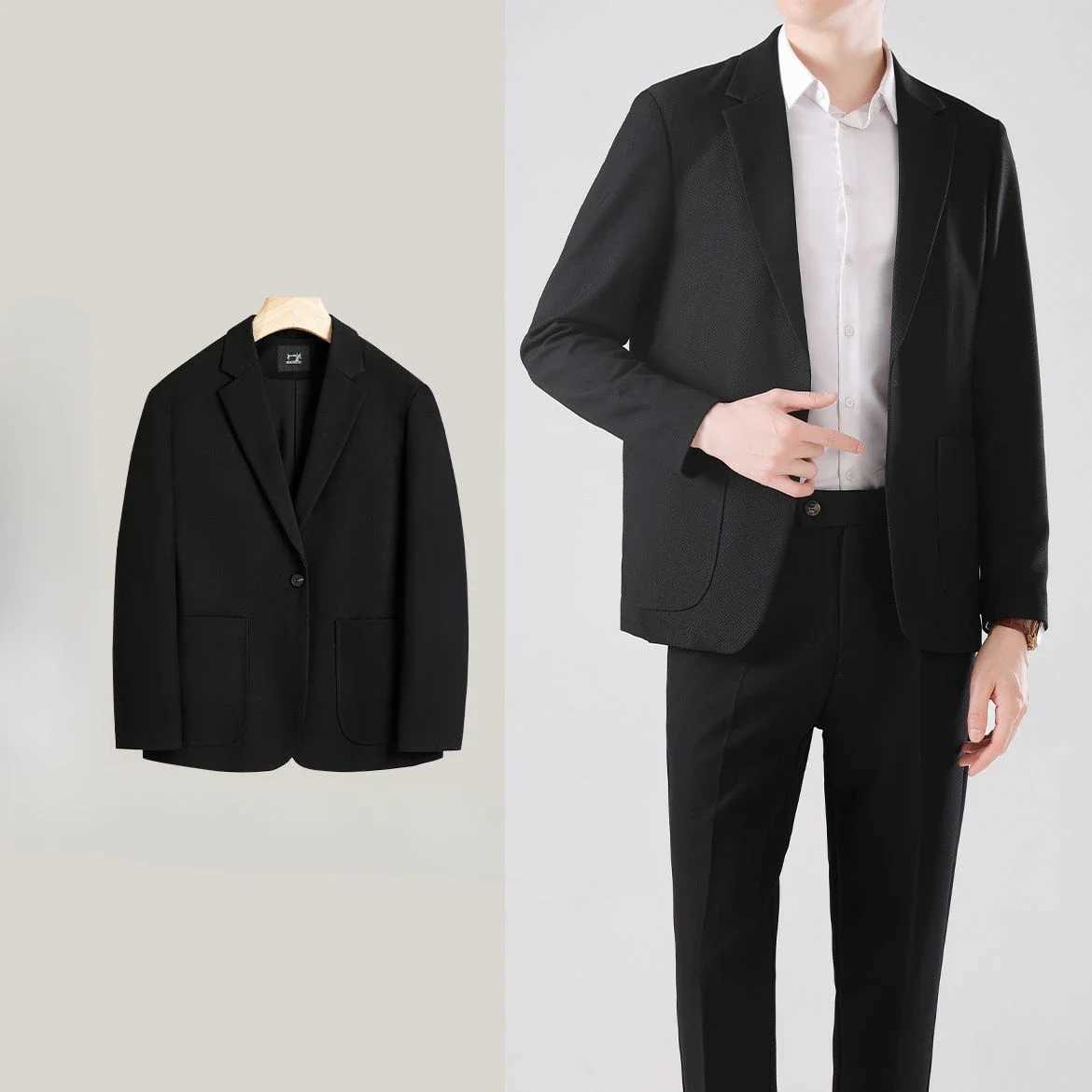 Full Suit for Men Dress Business Korean 2 Piece Outfit Set Man Formal Pants Ceremony Elegant Spring Autumn Blazer New In Casual X250704