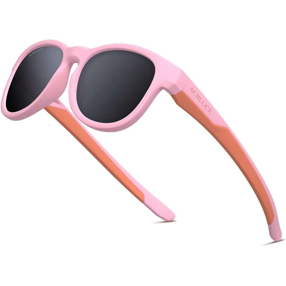 Kids Sports 3 Polarized Sunglasses TPEE Flexible Frame with Adjustable Strap for Boys Girls Age 5-13