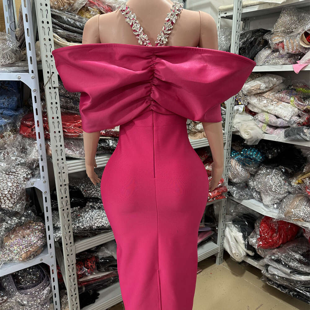 White Skirt Maxi Skirt Fashion Backless Halter Neck Rhinestone Decorated Slim Fit Sleeveless Ruched Edge Casual Long Bodycon Dress Gown Long Skirt