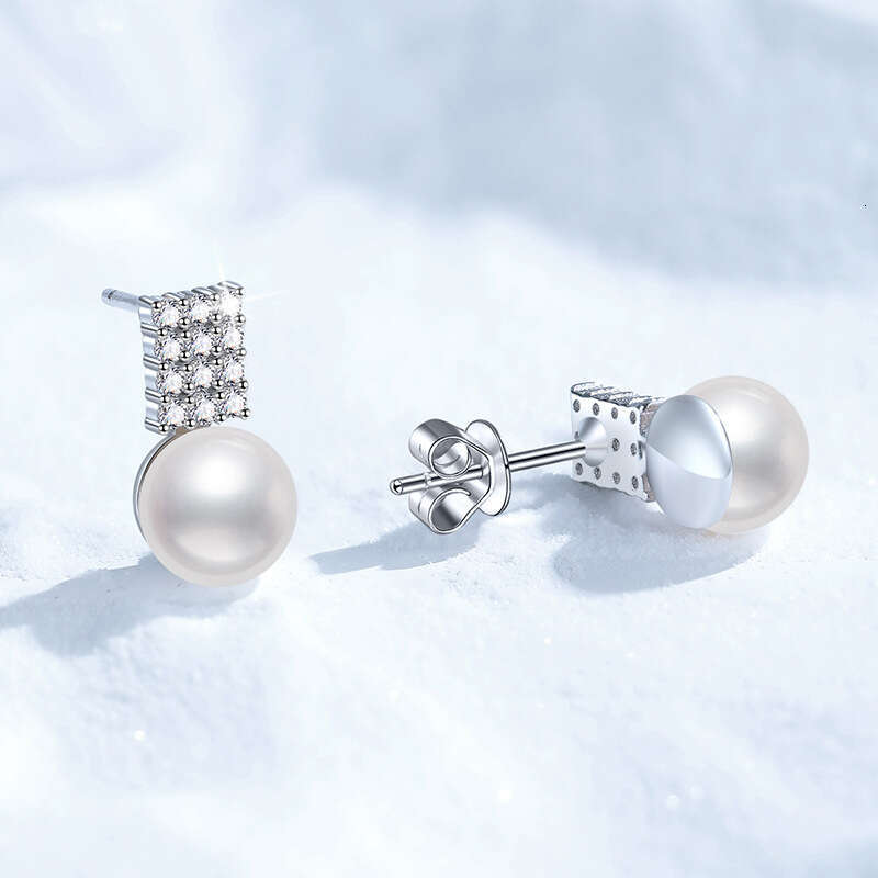 S925terling S925ier for Women, Light French S925tyle Geometric S925ugar Cube Full Dia EarringS925, D Color 36 PointS925 MoiS925S925anite EarringS925 b