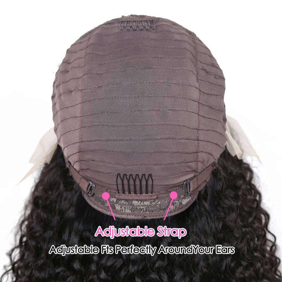 Short 8 to 16 Inch Kinky Wig Pre Plucked T Part Lace Peruvian Curly Human Hair Bob Wigs For Women and Girls
