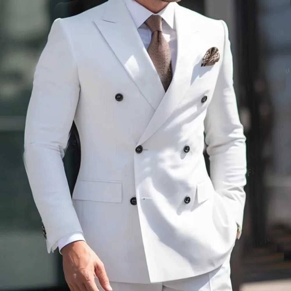 7 Colors Fashion Blazer Suit for Men 2 Pieces Outfit Set High Quality Pants Mens Clothing Wedding Tuxedo Jackets X250704