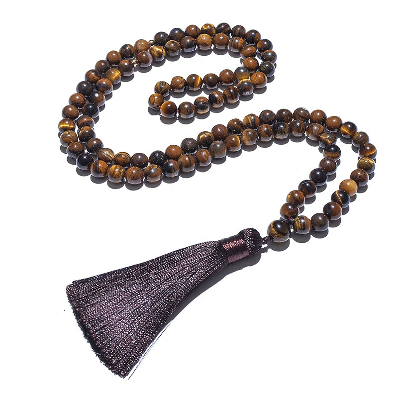 8mm Matte iteYellow Tiger EyeBlack Onyx Islamic Muslim Tasbih 99 Bead Bracelet Men and Women Blessing Rosary Jewelry 250628