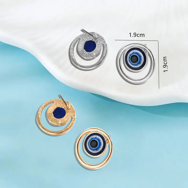 Devil's Turkish Blue Eye Niche Charm Earrings