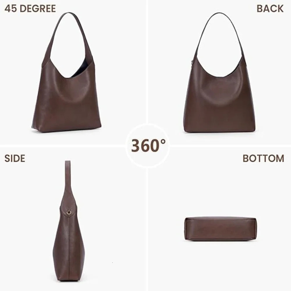 MINKARS Shoulder Bag Hobo Bags Slouchy Tote for Women Vegan Leather Work ner Handbag Trendy Slouch Purse 250628