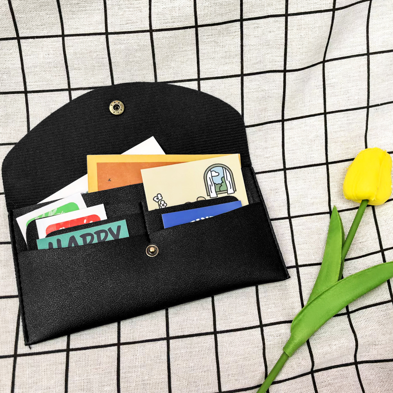 Free Shipping Designer Bag New High-end Card Holder Fashion Women's Coin Purse Niche Design Multifunctional Folding Wallet Ultra-thin Clutch