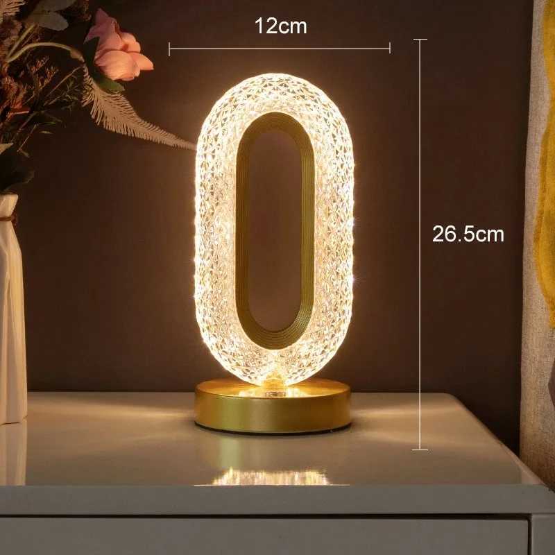 Touch Control 3D Crystal Track Night Light Girls Room Home Decor Aesthetics USB Bedside LED Ambient Table 3D Moon LampXJ250703