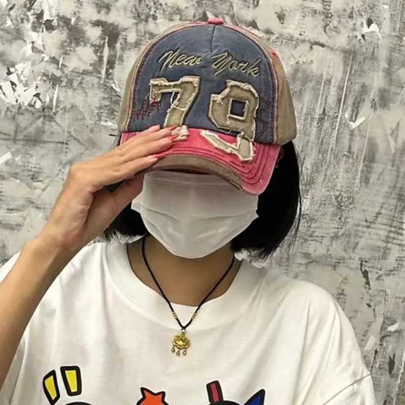 Embroidered Letter Baseball Cap for Wen Men Spring Summer Soft Cotton Sun Hat Korean Adjustable Unisex Peaked Caps X250704
