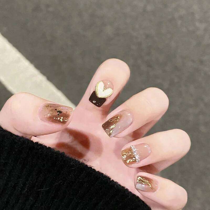 24pcs Wearable Pink Press On Fake Tips Gel Design Butterfly Lovely Girl False Nails With Wearing Tools X250704