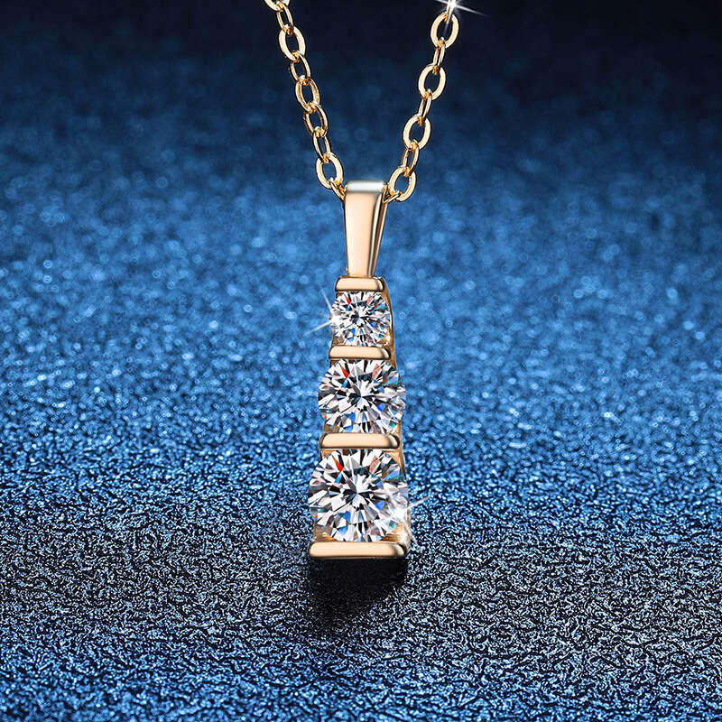 Jewelry Pure S925ier Pendant Light Niche D Color MoiS925S925anite Necklace 9a6