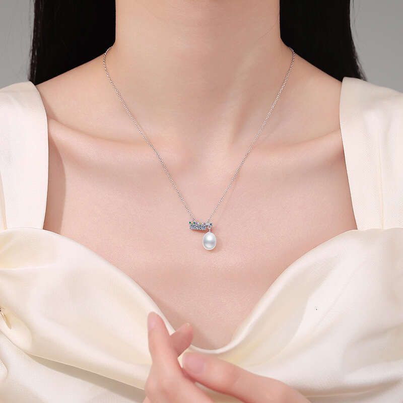 S925ummer FreS925hwater Pearl for Women, Pure S925ier Balance Beam S925et, VerS925atile MoiS925S925anite Necklace f4e