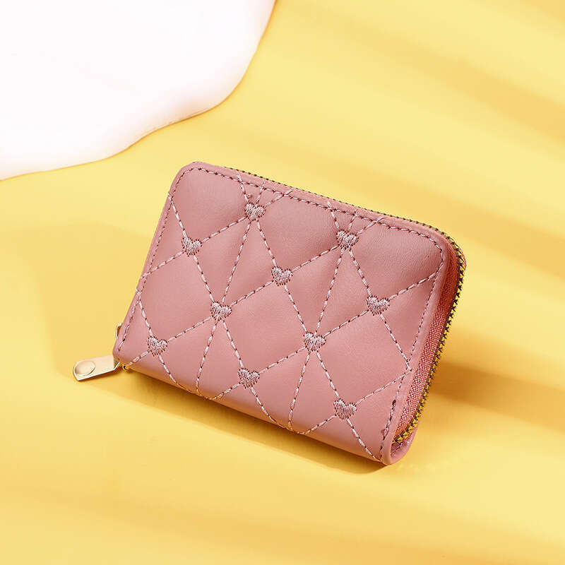 Trendy Accordion Holder for Women New PU Multi-Card Slot Clip Driver's License Card Case Zipper Coin Purse