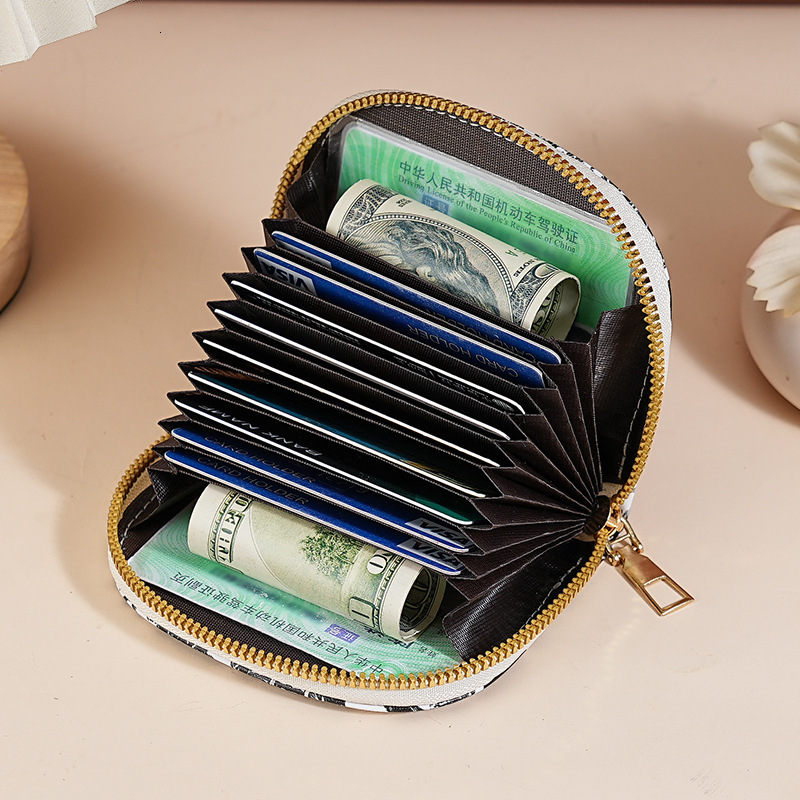 Free Shipping Designer Bag Ailun New Zipper Card Holder For Women Exquisite High-end Multi-card Slot Business Card Holder Korean Style Short Compact C