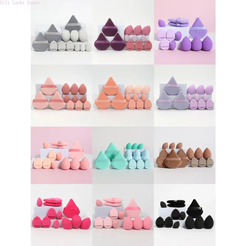 12-Piece All-Purpose Makeup Sponge Set Made of Loose Powder Puffs Mini Air Cushion Puffs Beauty Eggs and 3 Mini Beauty 250625