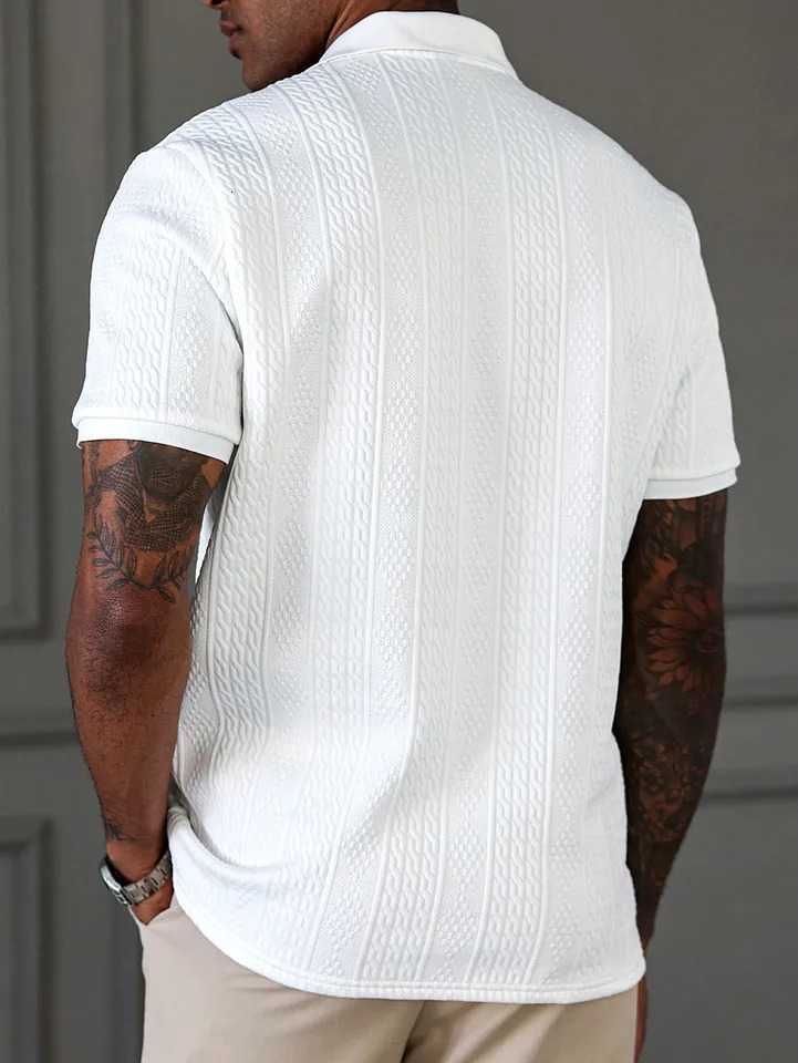Mens Summer Casual Fashion Polo Shirt is Versatile and Suitable for Any Occasion with Lightweight and Breathable Fabric 250704