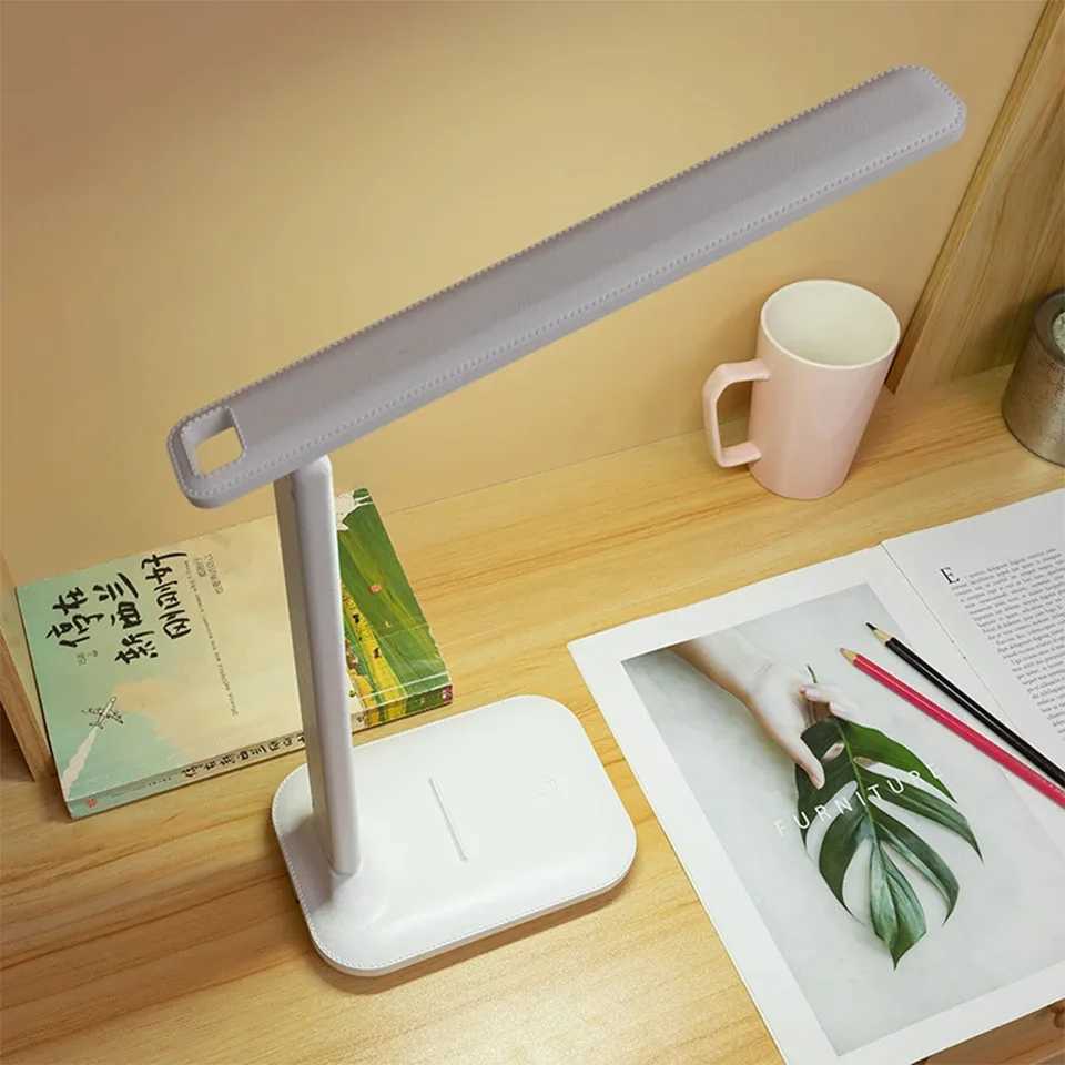 Folding Table Lamp USB Touch Dimmable Night Light Student Dormitory Reading Eye Protection Bedroom LED USB Charge Desk LampXJ250703