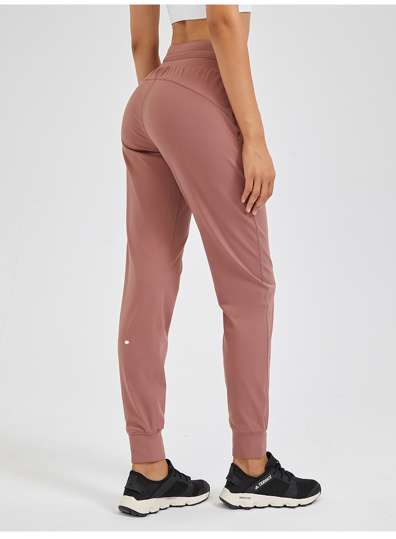 Yoga Wear Womens Jogging Pants Ready Pull Rope Stretchy High Waist Training Strap Pants