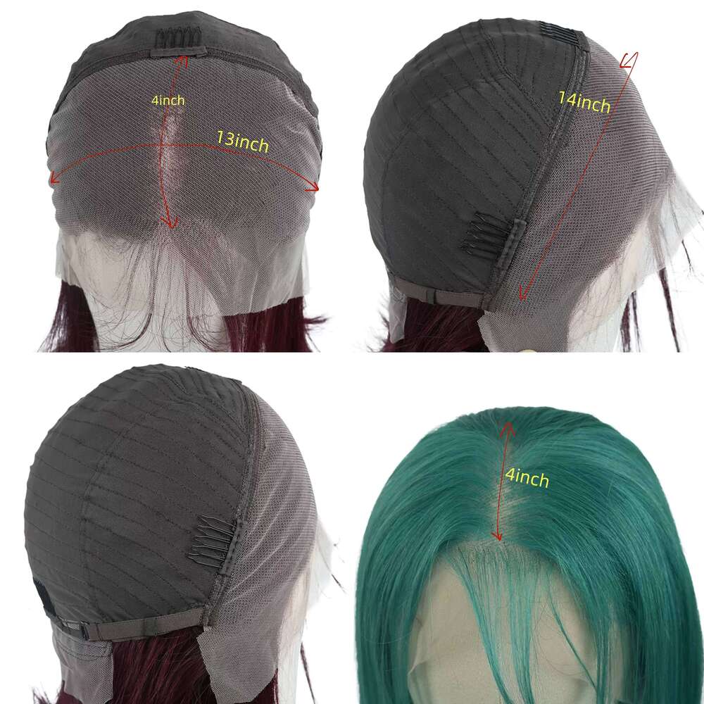 Ali Queen Brazilian Straight Short Bob Wig 13x4 Lace Front Human Remy Hair Wigs For Women Pre Plucked 613# Ombre Cosplay Party